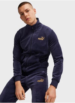 اشتري Minimal Gold Velour Track Jacket في السعودية