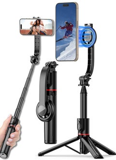 Buy MagStick Selfie Stick Tripod Compatible with MagSafe, 42" Extendable Magnetic Cell Phone Tripod Stand with Wireless Remote, Tripod for iPhone 15 14 13 12 & All Phones in Saudi Arabia