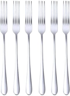 اشتري Cake Forks 6 Pieces, Stainless Steel Small Forks Set, Highly Polished Dessert Forks, Fruit Forks for Home, Restaurant, Festival, Outdoor, Dishwasher Safe (Small) في مصر