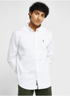 Buy Thomas Scott Button Down Collar Slim Fit Cotton Casual Shirt in UAE