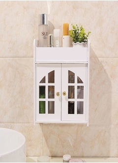 اشتري Bathroom Storage Shelf Cabinet Rack White في الامارات