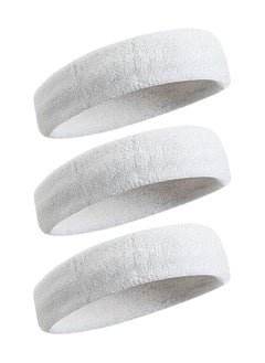 Buy Sweatbands Sports Headband for Men & Women - Moisture Wicking Athletic Cotton Terry Cloth Sweatband for Tennis, Basketball, Running, Gym, Working Out in UAE