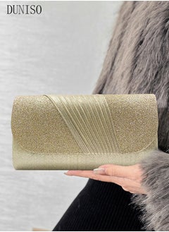 Buy Women Shiny Glitter Evening Clutch Crossbody Bag Envelope Handbag Chain Purse for Wedding Formal Cocktail Party in Saudi Arabia