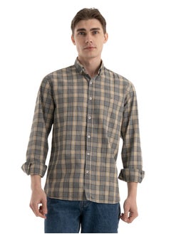 Buy Shirt Men's, Stylish, Oxford Cotton ,Honey, Multicolor in Egypt