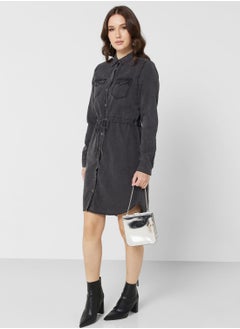 Buy Pocket Detail Shirt Dress in Saudi Arabia