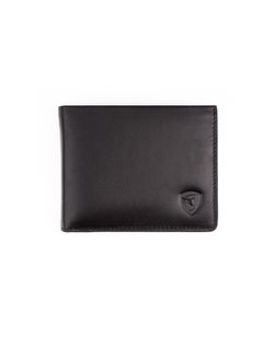 Buy Slim Wallet for Men Genuine Leather Bifold Rfid Protected Purse Black in UAE