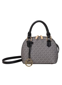 اشتري New Women's Fashion Texture Medium Capacity Handbag Shoulder Bag-Black/Grey في السعودية