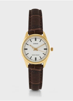 Buy Leather Strap Analog Watch in UAE