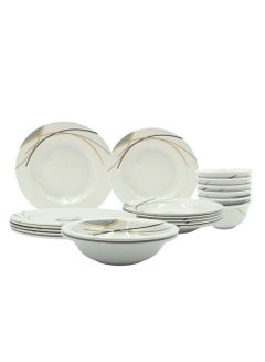 اشتري Melrich 20 pcs Melamine Dinnerware set Dinner paltes set long lasting Dishwasher safe strong and durable في الامارات