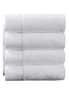 White Classic Luxury Bath Towels Large - Cotton Hotel spa Bathroom Towel  |30x56 | 4 Pack | Aqua