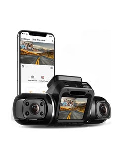 اشتري Dash Camera For Car, 360°Panoramic Car DVR 4 Infrared Led Lights Dash Camera, Mini Dashboard Camera Drive Recorder With UHD Night Vision 24h Parking, ( 1pc, Black) في الامارات