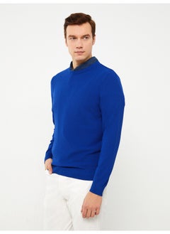 اشتري Crew Neck Long Sleeve Men's Tricot Sweater في مصر