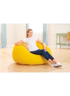 Buy Beanless Bag Inflatable Lounge Chair Yellow in Saudi Arabia