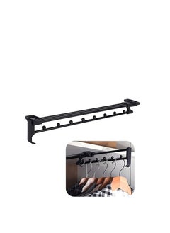 اشتري Pull-out Clothes Rack, Scalable Metal Easy Access Clothes Hanger, for Cabinet Organizers, Towels/Hangers Length 25cm-45.5cm في مصر