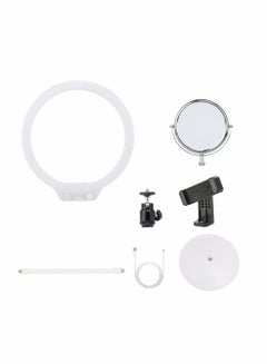 Buy LED Ring Light, 10" Dimmable Selfie Light with Tripod Stand & Cell Phone Holder for YouTube Videos, Live Stream, Photography Compatible with iPhone Xs Max XR Android (White) in Saudi Arabia
