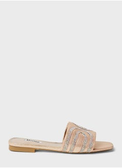 Buy Noella Di Stone Pattern Slip-On Flat Sandals in Saudi Arabia