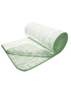 اشتري Story@Home Cotton 100% Cotton Reversible Dohar Double bed AC summer/blanket/quilt Double (Green and White, 94" x 88") في الامارات