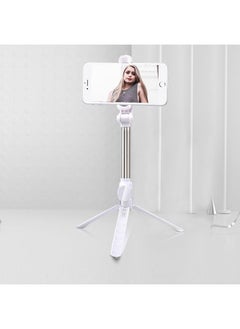 Buy XT10 Bluetooth Tripod Selfie Stick Live Mobile Phone Holder(White) in Saudi Arabia