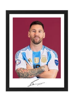 Buy Lionel Messi, Argentina Copa America 2024, Soccer Gift , Autographed Poster with Frame 30x40cm in UAE