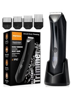Buy Body Hair Trimmer for Men Rechargeable Body Groomer Groin Hair Trimmer for Wet/Dry Trimmer in Saudi Arabia
