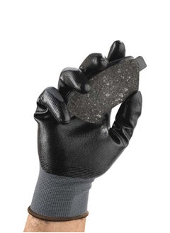 Buy Ansell Edge 48-128 Black/Gray Work Gloves - Nitrile Palm Coating - 48-128 in UAE