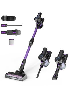 Buy Cordless Vacuum Cleaner,  Stick Vacuum with Brushless Motor with Touch Screen, LED Headlight, 250W/22Kpa Strong Suction, Anti-Tangle Vacuum Cleaner for Home Pet Hair,Carpet,Hard Floor in Saudi Arabia