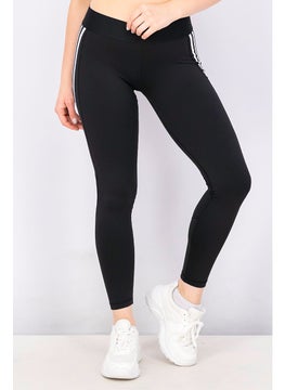 اشتري Women Sportswear Fit Training Leggings, Black and White في الامارات