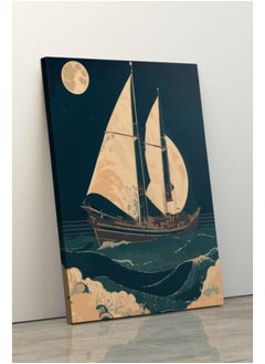 Buy Boat in the Sea Printed Canvas wall art 120x80 in Egypt