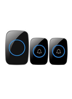 Buy Wireless Doorbell for Home, Hotel, Office, Hotel, Apartment, Waterproof Smart Doorbell with LED flash Black 2 transmitters, 1 receiver in Saudi Arabia