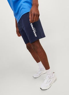 اشتري Side Logo Print Regular Fit Sweat Shorts في السعودية