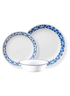 Buy 12-Piece Cobalt Circles Dinnerware Set in UAE