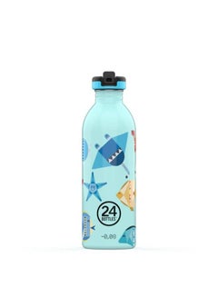 Buy URBAN Kids Bottle (500ml) Lightest Non-Insulated Stainless Steel Reusable Water Bottle - Sea Friends Blue in UAE