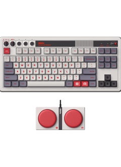 اشتري 8Bitdo Retro Mechanical Keyboard, Bluetooth/2.4G/USB-C Hot Swappable Gaming Keyboard with 87 Keys, Dual Super Programmable Buttons for Windows and Android - (N Edition) في الامارات