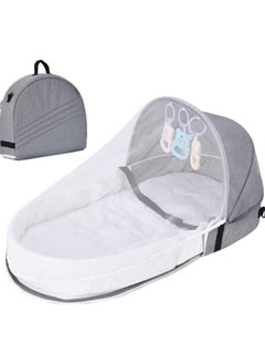 Buy Infant Travel Bed with Mosquito Net and Awning,Portable Baby Cot Changing Bag Foldable Baby Cot with Mosquito Net Cuddly Nest Baby Cot in UAE