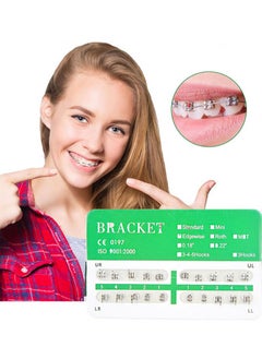 اشتري 20-piece set of orthodontic bracket edges, metal brackets upper and lower ultra-thin, Mini Roth 022 Hook 345 في السعودية