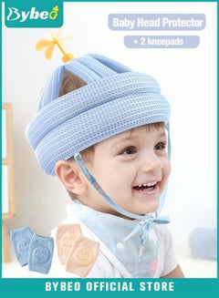 Buy Baby Head Protector Cushion Pillow Toddler Breathable Safety Protect Hat With 2 Knee Pads for Crawling and Walking in Saudi Arabia