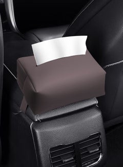 Buy Leather Tissue Holder for Car, Car Back Seat Headrest Hanging Tissue Box Holder Case, Multi-use Car Tissue Paper Holder with One Pack Tissue Refill for Car & Truck in UAE