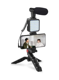Buy Video Making Vlog Tripod Kit AY-49 Video Making Vlog Tripod Kit With Microphone and Light in UAE