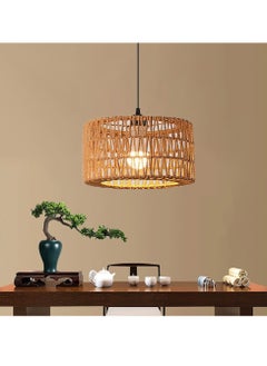 Buy Rattan Light Fixtures Ceiling Mount Boho Ceiling Light Fixture With Dimmable Led Bulb Mini Hand Woven Rattan Chandelier Light Fixtures Ceiling For Bedroom Kitchen Entryway Living Room Hallway in Saudi Arabia