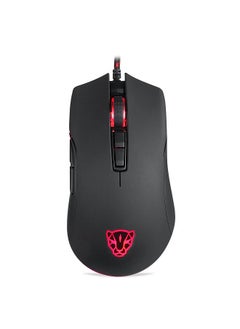 اشتري V70 USB Wired Gaming Mouse RGB Mouse Ergonomic Design 8-gear Adjustable DPI Wide Compatibility Black في الامارات