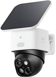 اشتري eufy Security SoloCam S340، كاميرا أمان تعمل بالطاقة الشمسية، كاميرا خارجية لاسلكية، مراقبة بزاوية 360 درجة، لا توجد نقاط عمياء، شبكة Wi-Fi 2.4 جيجا هرتز، بدون رسوم شهرية، متوافق مع في الامارات