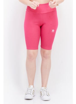 اشتري Women Regular Fit Brand Logo Short, Pink في السعودية