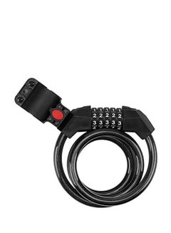 Buy COOLBABY 1.2m 5-Digit Code Bike Lock Coiling Resettable Combination Cable Bike Locks Anti Theft Cycling Password Lock - Black in UAE