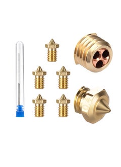 اشتري 3D Printer Nozzles Extruder Nozzles for V5 V6 0.4mm for 1.75mm Filament Printer High FlowContains 5pcs Copper Nozzle with 2pcs Steel Needle Packed Storage Box 3D Printer Parts في السعودية