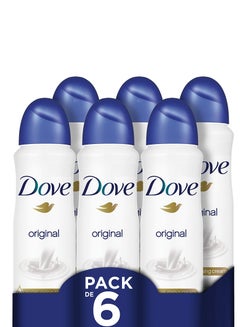 Buy Dove Original Antiperspirant Body Spray 150ml pack of 6 in UAE