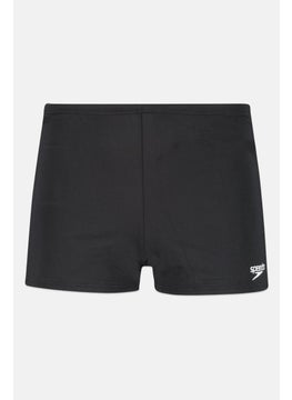 Buy Men Embordered Pull On Swim Shorts, Black in UAE