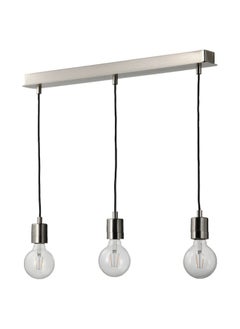 اشتري Pendant lamp with light bulb, rectangle nickel-plated/globe clear في السعودية