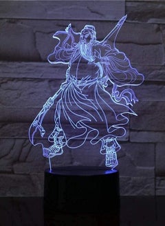 Buy Ancient Chinese Hero Guan Yu 3D Multicolor Night Light Unique LED Magic Light 7/16/16 Color Change Bedroom Decoration Light Children s Christmas Birthday Gift Toy in UAE