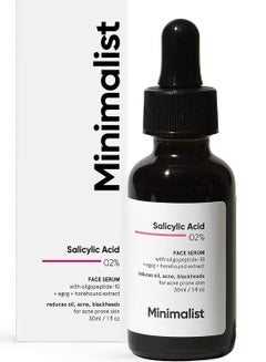 Buy Minimalist 2% Salicylic Acid Serum For Acne, Blackheads & Open Pores | Reduces Excess Oil & Bumpy Texture | BHA Based Exfoliant for Acne Prone or Oily Skin in UAE