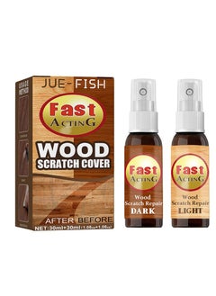 اشتري 2 Pack fix it for Wood Wood Furniture Repair Scratch Remover Set for Fast Acting Wood Scratch Repair Waxing Refinishing Set Wooden Scratch Remover Spray for Floors Tables Carpenters في السعودية